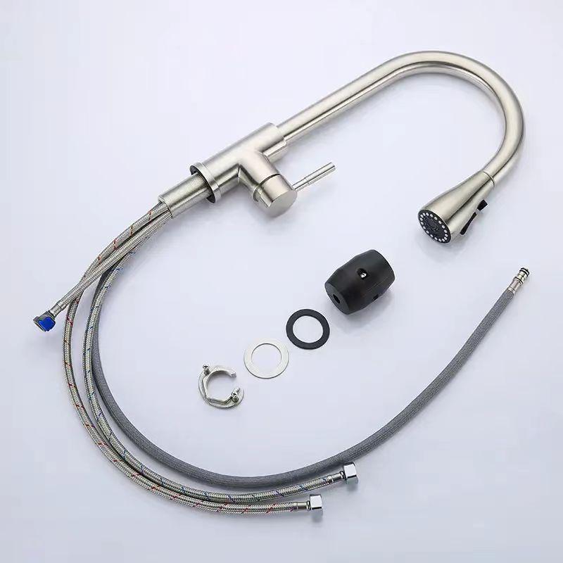 Univerzální 304 Nerezová ocel Výsuvná kuchyňská baterie s horkou a studenou vodou