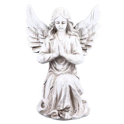 Statue d'Ange Religieux Résine Décorative Extérieure Figurine d'Ange Ornement pour Jardin Patio Pelouse