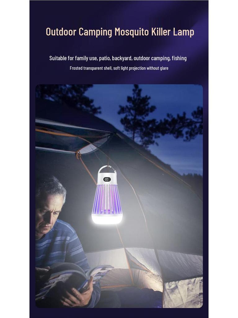 2025 Multifunctional Mosquito Killer & Camping Lamp: Portable Indoor/Outdoor Two-in-One Light