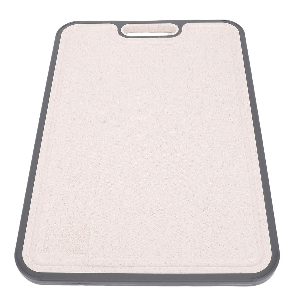 Kitchen Cutting Board Double Sided Stainless Steel Straw PP Chopping Board Easy to Clean for Meat Veggies Fruit
