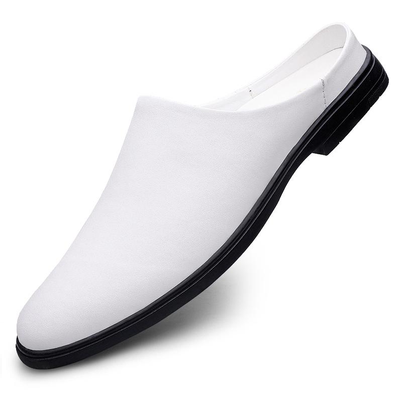 Fashion Summer Men's Flat Bottomed Loafers Anti Slip Soft Soles Lightweight Breathable Men's Slippers Park Walking Shoes Massage Soles