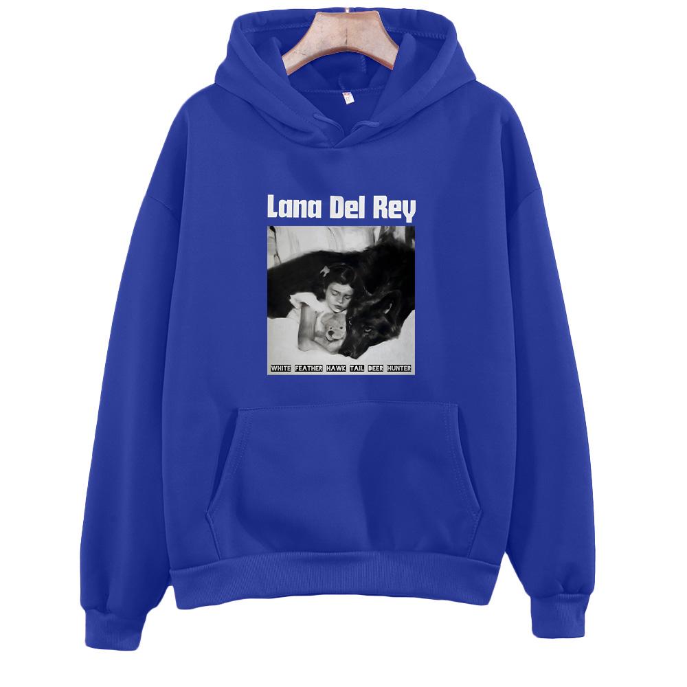 White Feather Hawk Tail Deer Hunter Lana Del Rey Hoodies Gift Apparel Hoody Long Sleeve Retro Harajuku Graphic Clothing Unisex