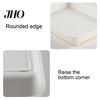 Storage Food Tray White Stackable Round Edges Easy to Clean Spill Dessert Platter Resistant Multipurpose Plastic Hot Pot Serving for Dining Room