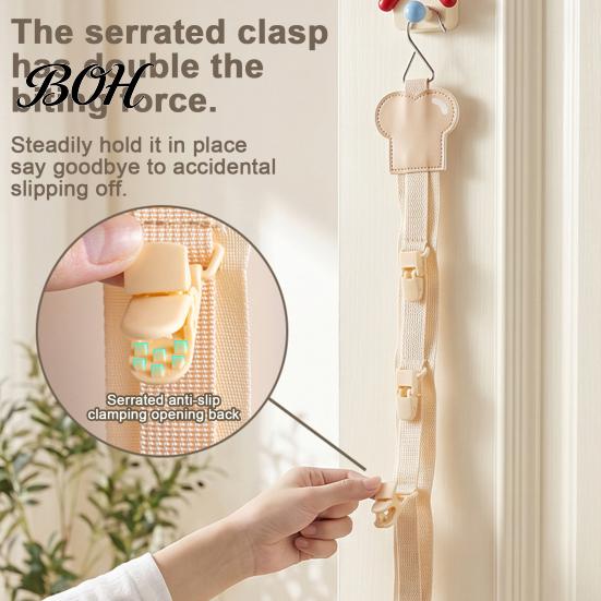 Hat Hooks for Closet Organizer Rack, Multi Clip Cap Holder, Hanger Hook Storage Baseball Knitted Hat, Strap Bedroom Dorm Adhesive Holder