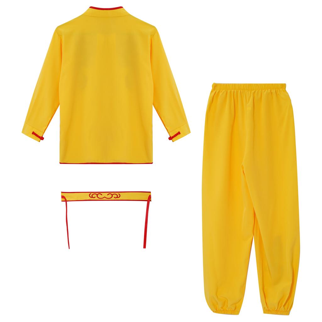 Unisex Kung Fu Performance Set für Kinder: Authentisches Chinesisches Kampfsport-Anzug mit Drachen-Design für Wettkampf & Show