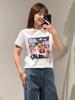 New Spring Chinese Style Women's Pure Cotton Round Neck Illustration T-shirt