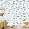 Dinosaurs Trees and Mountains Wallpaper for Living Room and Bedroom 50x1000