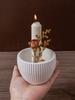 DIY Einfacher Streifen Kerzenbecher Silikonform Handgemachter Kerzenhalter Zement Gipsform Blumentopf Harz Handwerk Gießen Wohndekor