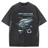 Great White Shark Lover Ocean Great White Shark Anatomy Plus Size Men Clothing Graphic Tees Soft Washed Shirt