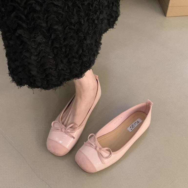 Flat-bottomed small fragrant single shoes women's shoes 2025 new spring and autumn red ballet French gentle evening shoes