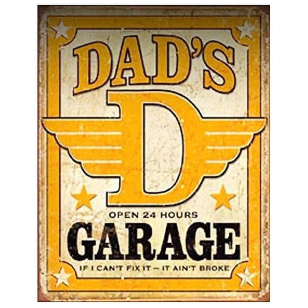 Vintage Dad's Garage Repair Shop Metal Tin Signs Posters Plate Wall Decor for Home Bars Garage Cafe Clubs Retro Posters Plaque