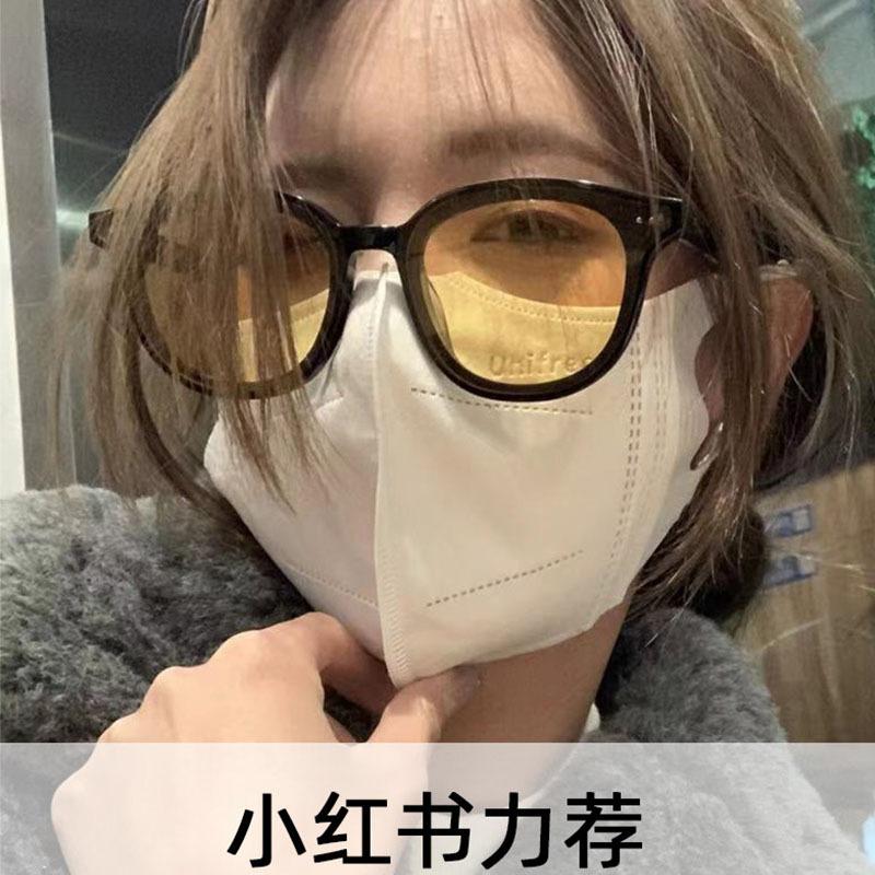 Sunglasses Sunscreen Small Frame Frame Jennie With Sunglasses Women'S Retro Brown Glasses