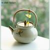 Chinese Hand-painted Butterfly Orchid Ceramic Teapot Small Capacity Handmade Tea Pot Beauty Tea Infuser Kettle Household Tea Set