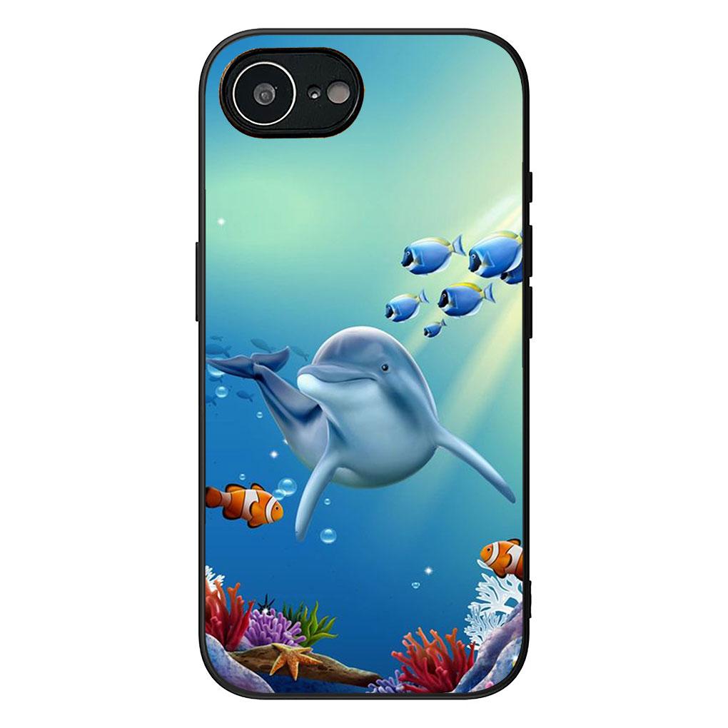 

Soft Cover for Samsung Galaxy Note 20 9 8 S8 S10 S9 Plus A54 A33 A21S A31 M21 S10E A17 Coque Phone Case Dolphin Animal Galaxy S9