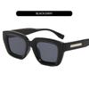 New Retro Square Sunglasses For Women Men Fashion Transparent Frame Glasses Eyewear Male Shades UV400 Rivets Eyeglasses