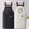 Cartoon Cats Printing Kitchen Apron Oil Proof Waterproof Workwear Apron Easy To Clean Household Cook Apron Home & Garden