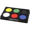 Plastic Palette with 6 Compartments Including Gouache Tablets - Mixable Colors. Ref 34576