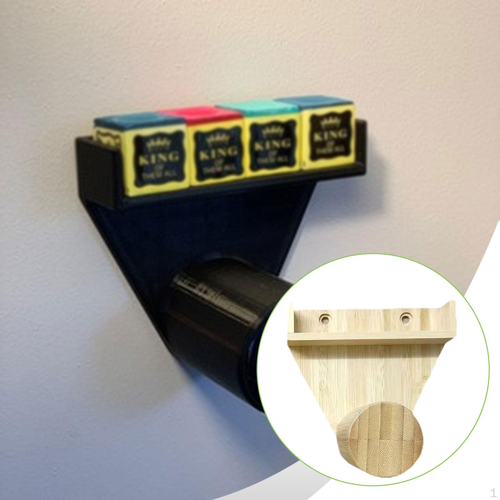 

Billiards Triangle Wall Mounted Storage Rack Accessories for Pool Table Maintenance Easily Install Wood Color