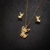 Chihuahua Stainless Steel Pendant & Earrings Set - Fashion Pet-Inspired Jewelry