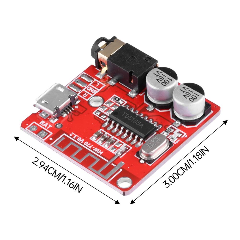 Mini Bluetooth Audio Receiver Board Bluetooth 5.0 Mp3 WAV,APE,FLAC Lossless Decoder Wireless Stereo Music Module DC3.7-5V HW-770
