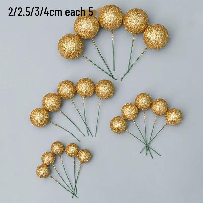 Christmas Multi-Color Decorative Ball Set - 20-Piece Pack with Gold, Silver, Foam, and Iridescent Balls