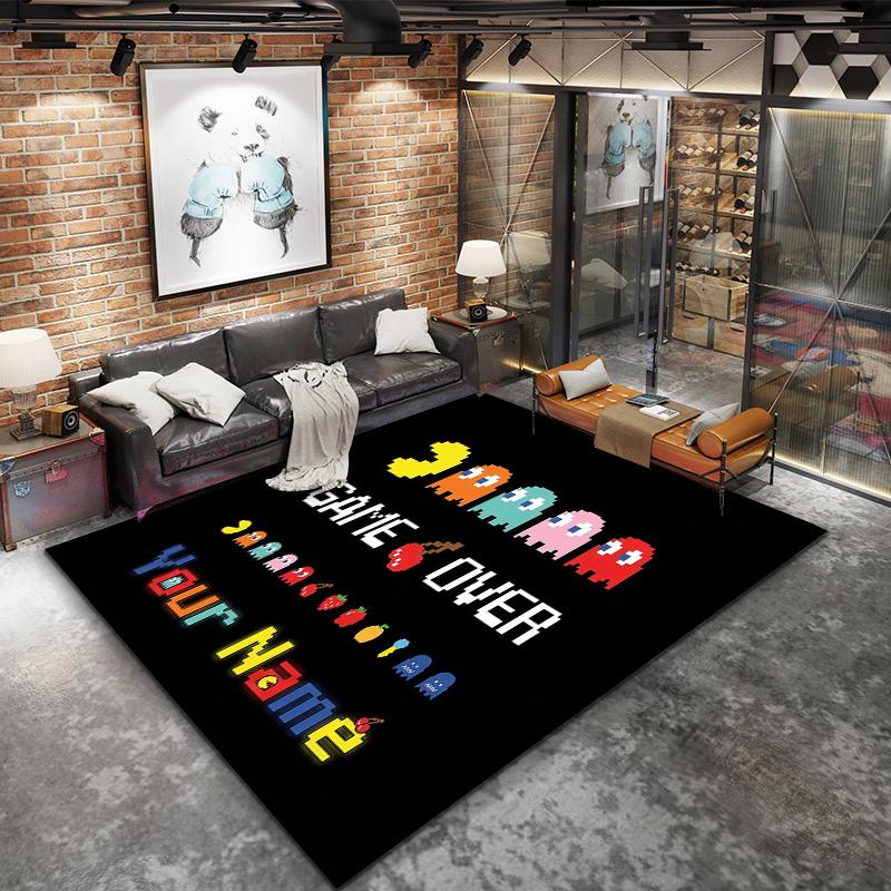 Pacman Custom Name Carpet Rug For Living Room Bedroom Home Sofa Decoration,Kids play Non-slip Floor Mat