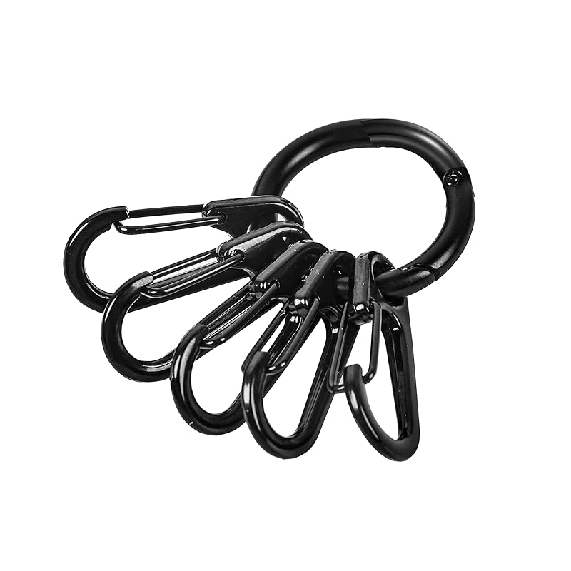 

[YOUOWO] key chain/key ring 1 Piece Spring O-ring Round 5pcs S-shaped carabiner/5pcs sunflower seed keychain/1 set of door zipper (Sunflower seed