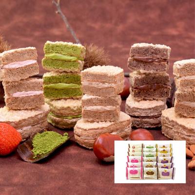 Barley Dacquoise A 6 Types 18 Pieces Strawberry Matcha Rum Raisin Chocolate Sweets Snack Gift Dacquoise Individually Wrapped Christmas Gift New