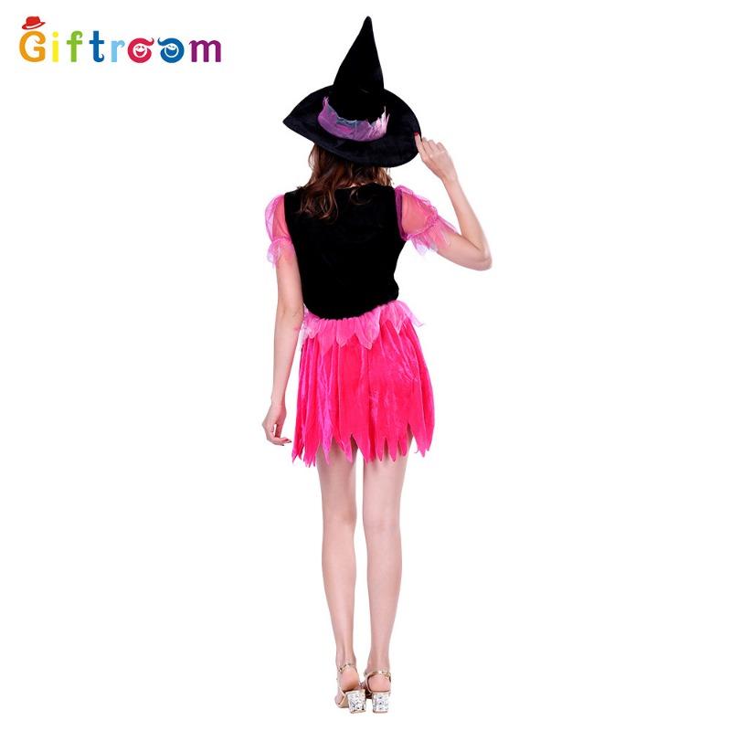 Halloween Costume Pink Skirt Witch Demon Vampire Ghost Funny Play Costume