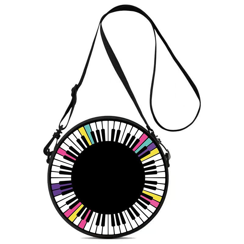 Women'S Personalized Vinyl Record Small Round Bag Can Be Carried And Carried Polyester Multi-Functional Cosmetic Bag Storage Bag