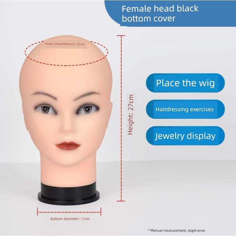 

Голова манекена мужская с большим обхватом головы, резиновыми кончиками, тип головы манекена для вкалывания игл, косплей Мао Ниан, голова манекена для стрижки волос, держатель для париков Bald elder sister has makeup
