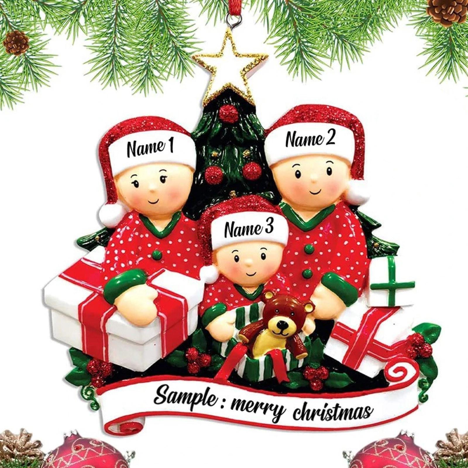 

Персонализированные семейные рождественские украшения для елки, Фамилии, Подвески для елки, Украшения для елки, Семейные подарки One Size