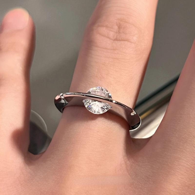 Fashion Zircon Planet Open Ring For Women Men Lover Y2K Party Jewelry Gift Accessories