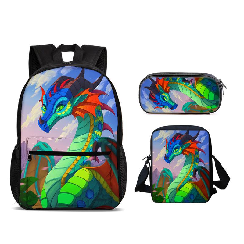 Helicopter Rucksack Pencil Pouch ice pack 3Pcs Set, trendy mechanical printing, new style, best gift for boys Plus girls in school