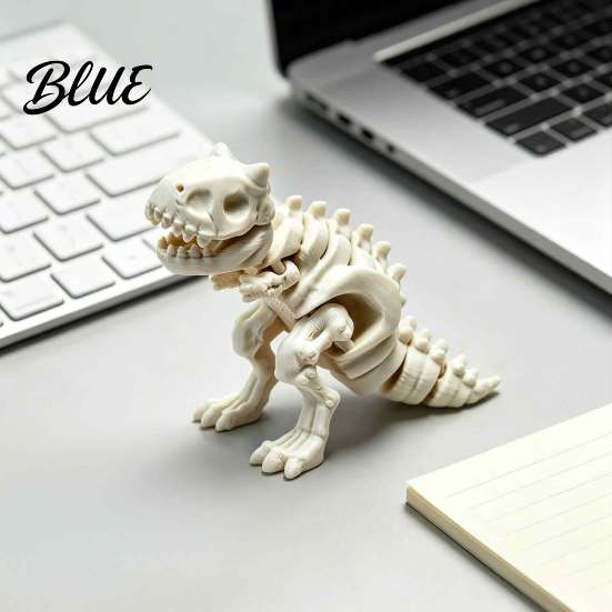 Dinosaur Enthusiast Gift 3D Printed Carnotaurus Ornament Articulated Skeleton Model for Home Office Desk Decoration Dragon Figurine Collectors