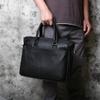 NZPJ Men's Genuine Leather Business Handbag Top Layer Cowhide Cross Section Office Computer Bag Shoulder Messenger Briefcase
