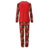 Family Matching Christmas Print Pajama Set, Long Sleeve Neck Top and Pants for Parents and Kids