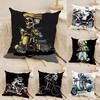 Funny Skull Motorcycle Pattern 2 Pillow Case Linen Cushion Covers For Decorative Sofa Home Pillows Case Car Chair Pillows Cases