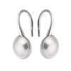 100% 925 Sterling Silber Schmuck Ohrring Weiß Kristall Perle Leuchtende Tröpfchen Ohrringe Hochzeit Party Geschenk