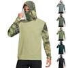 Men's Shirt With Mask Lightweight Long Sleeve Hooded Hiking Fishing Performance