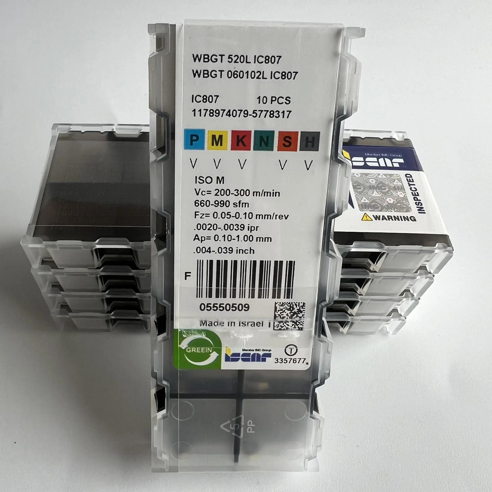 

ISCAR / WBGT060102L IC807 /Industrial indexable carbide inserts 10 Pcs