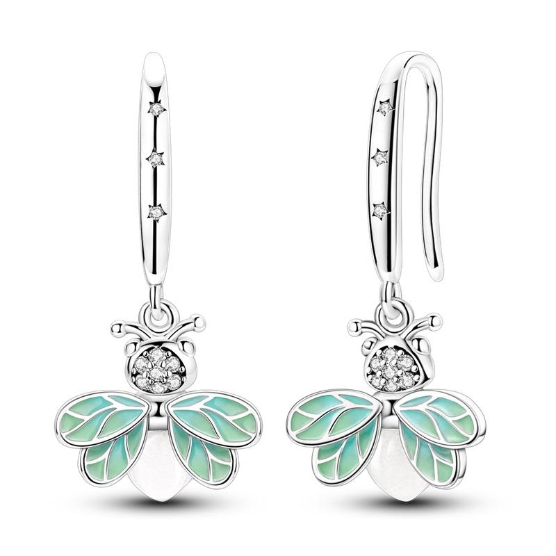 Copper Dangle Charm Chameleon Luminous Firefly Ring Earrings Bead Charms For Original Diy Bracelet Fine Jewellery