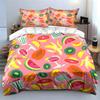 Tropical Fruits Summer Party Set Exquisite three-piece bedding set gift for kids and adults