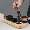 Universal Kaffeetamper Matte Station Ständer Holz Kaffeemaschinenhebel Werkzeug Organizer Multifunktionaler Siebträger Spender Halter Basis