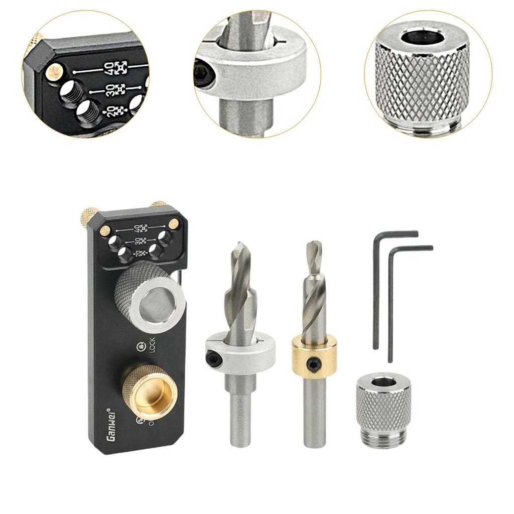 Aluminium Profil Bohrer Unterstützung Loch Bohrer Assistent Set, mit M6 M8 Bohrer, Universal Puncher Punch