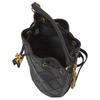 Tory Burch Fleming Logo Brass Accents Pleated Quilted Leather Bucket Bag Women Handbags Black 142565-001