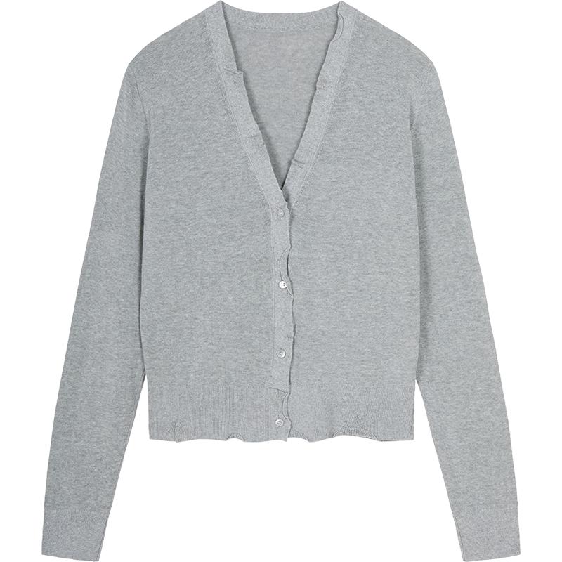 JNBY 2025 Spring V-Neck Slim Fit Cardigan