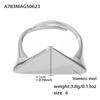 Qiong Yao 18K Gold Irregular Open Ring Set - Stylish Stainless Steel Finger Rings