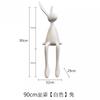 Creative Cartoon Long-Eared Sitting Rabbit Resin Decor Figurine Living Room Entryway TV Cabinet Home Decoration