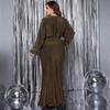 Sexy V Neck Long Sleeve Mermaid Evening Dress High Waist Plus Size
